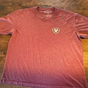 Ariat Men's Short Sleeve Crew Tee in Burgundy